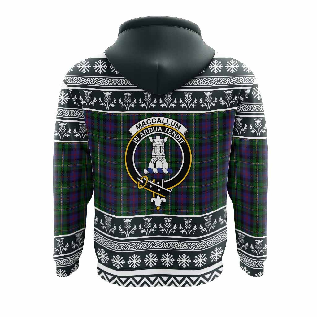 MacCallum (McCallum) Clan Tartan Christmas Hoodie with Family Crest - Tartan Vibes Clothing