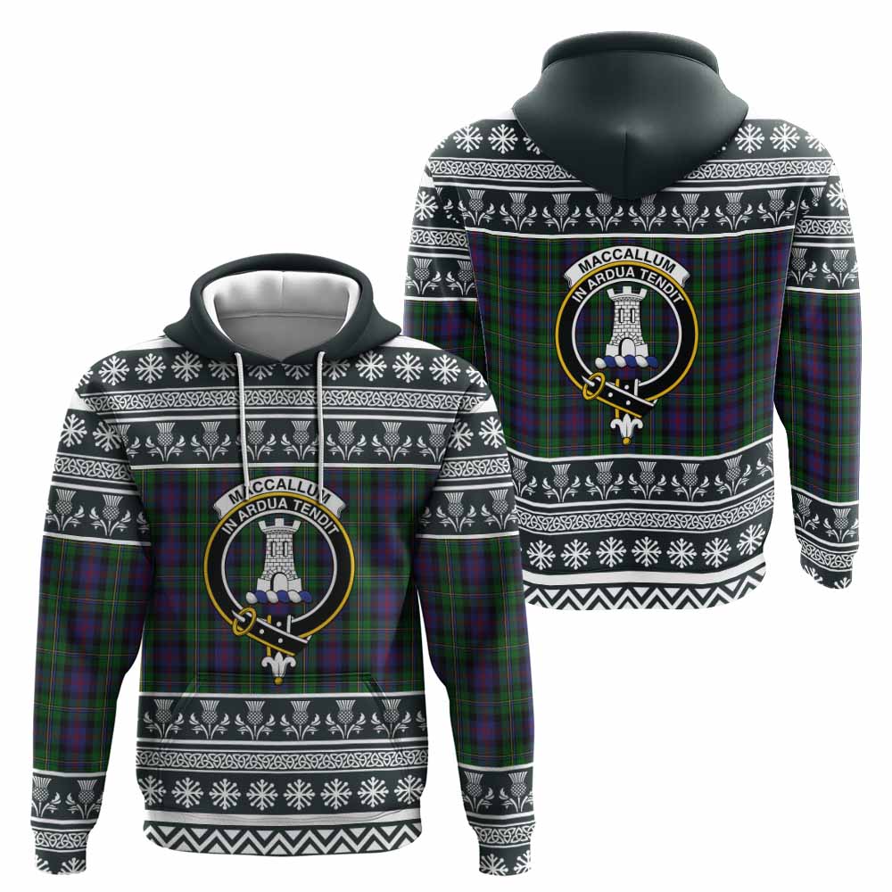 MacCallum (McCallum) Clan Tartan Christmas Hoodie with Family Crest - Tartan Vibes Clothing