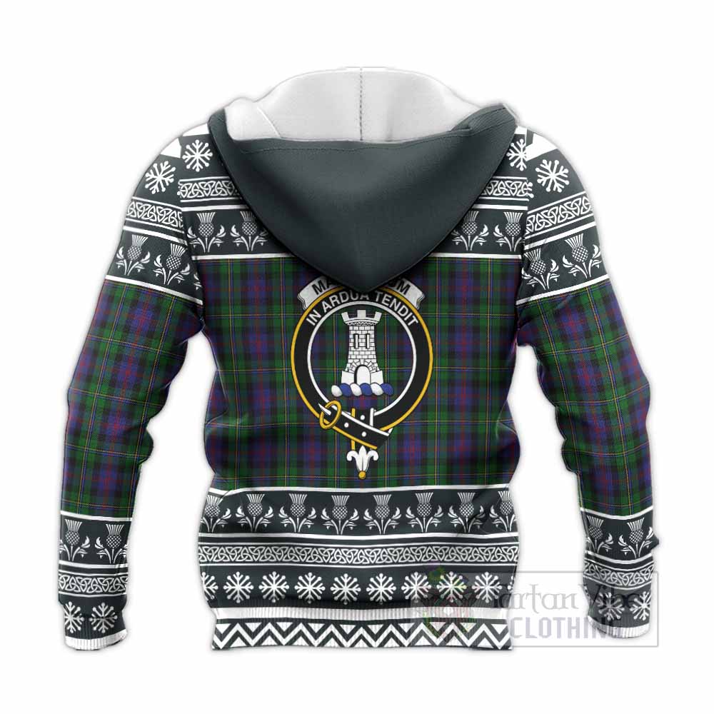 MacCallum (McCallum) Clan Tartan Christmas Knitted Hoodie with Family Crest - Tartan Vibes Clothing
