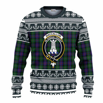 MacCallum (McCallum) Clan Tartan Christmas Ugly Sweater with Family Crest