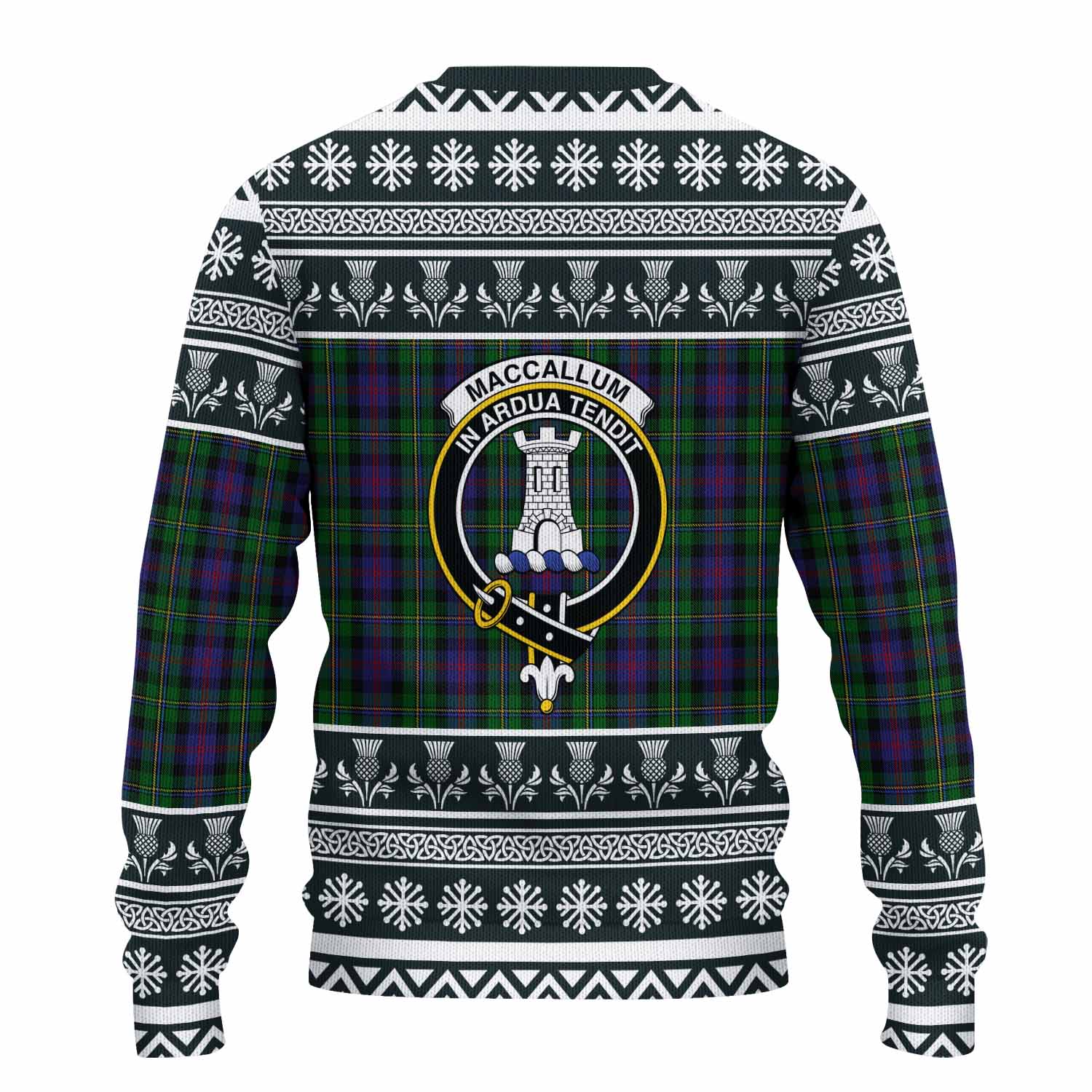 MacCallum (McCallum) Clan Tartan Christmas Ugly Sweater with Family Crest - Tartan Vibes Clothing