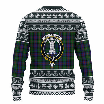 MacCallum (McCallum) Clan Tartan Christmas Ugly Sweater with Family Crest
