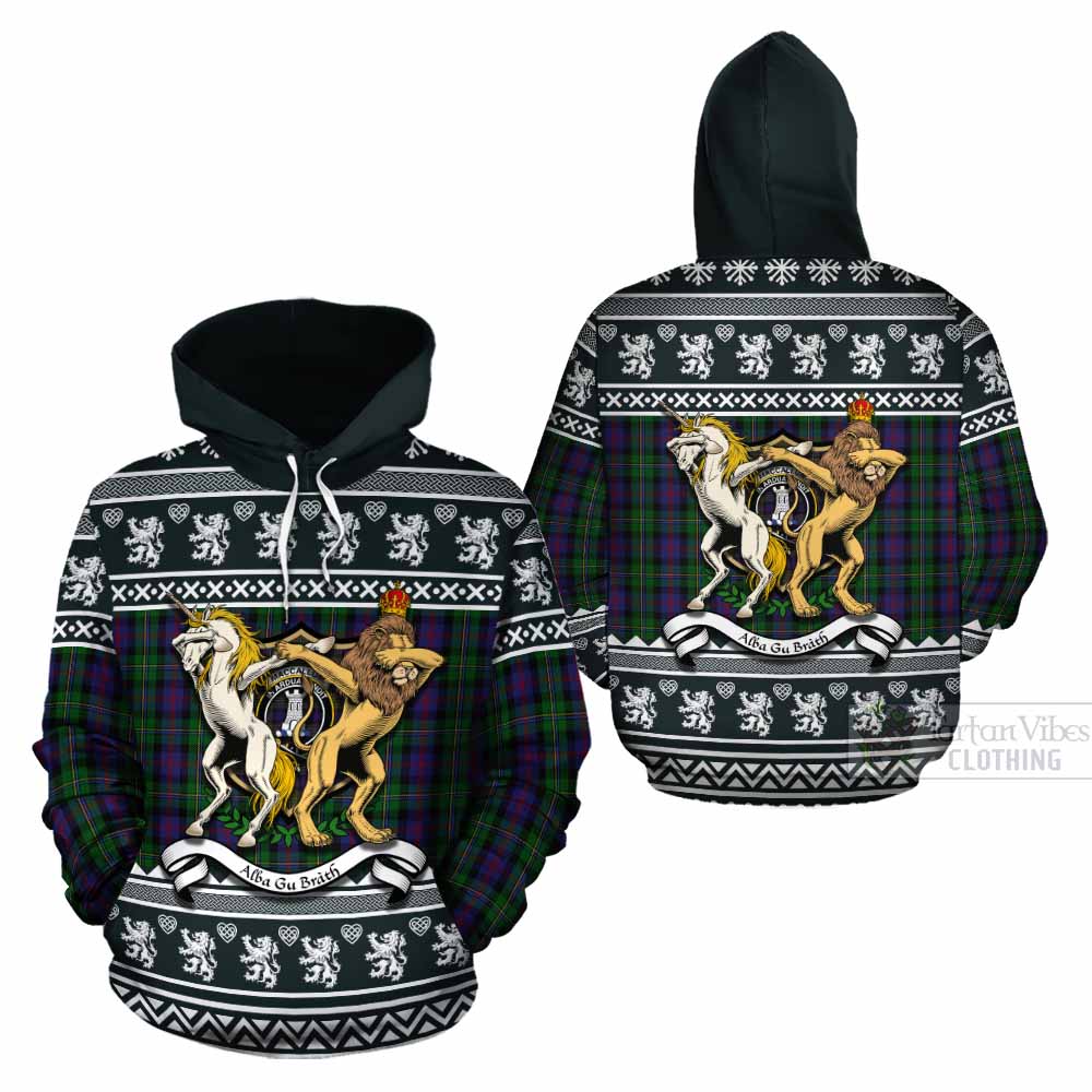 MacCallum (McCallum) Clan Tartan Crest Christmas Cotton Hoodie Coat of Arms Funny Style - Tartan Vibes Clothing