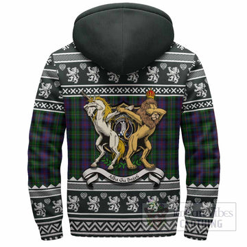 MacCallum (McCallum) Clan Tartan Crest Christmas Fleece Hoodie Coat of Arms Funny Style