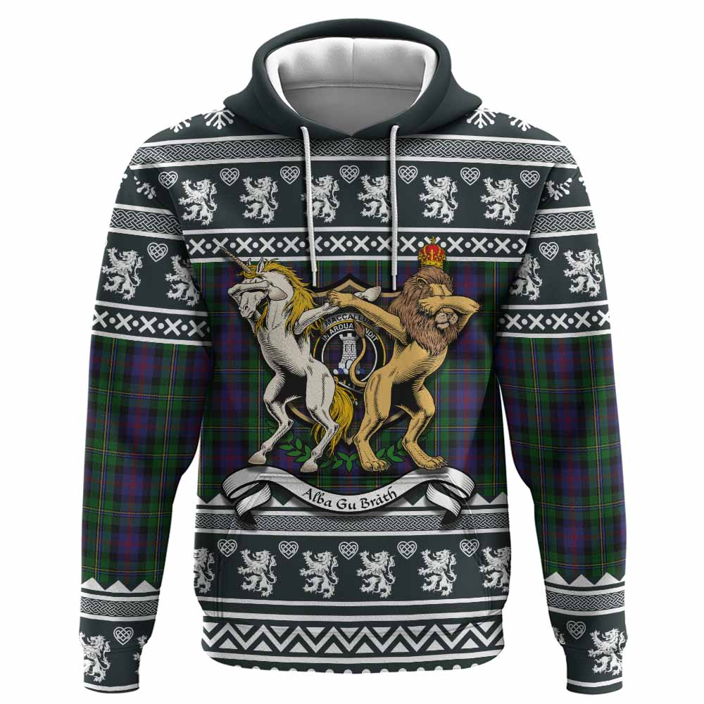 MacCallum (McCallum) Clan Tartan Crest Christmas Hoodie Coat of Arms Funny Style - Tartan Vibes Clothing