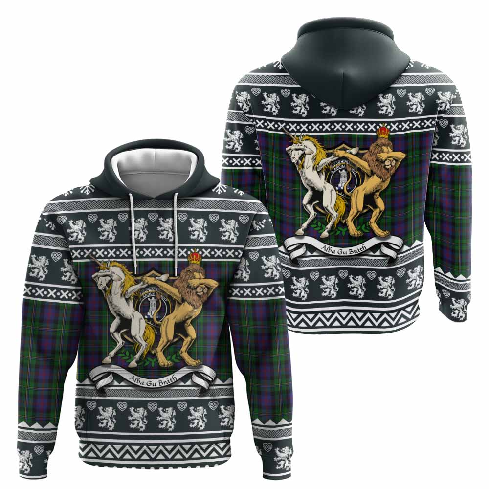 MacCallum (McCallum) Clan Tartan Crest Christmas Hoodie Coat of Arms Funny Style - Tartan Vibes Clothing