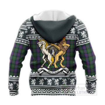 MacCallum (McCallum) Clan Tartan Crest Christmas Knitted Hoodie Coat of Arms Funny Style