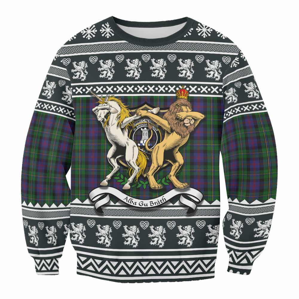 MacCallum (McCallum) Clan Tartan Crest Christmas Sweatshirt Coat of Arms Funny Style - Tartan Vibes Clothing