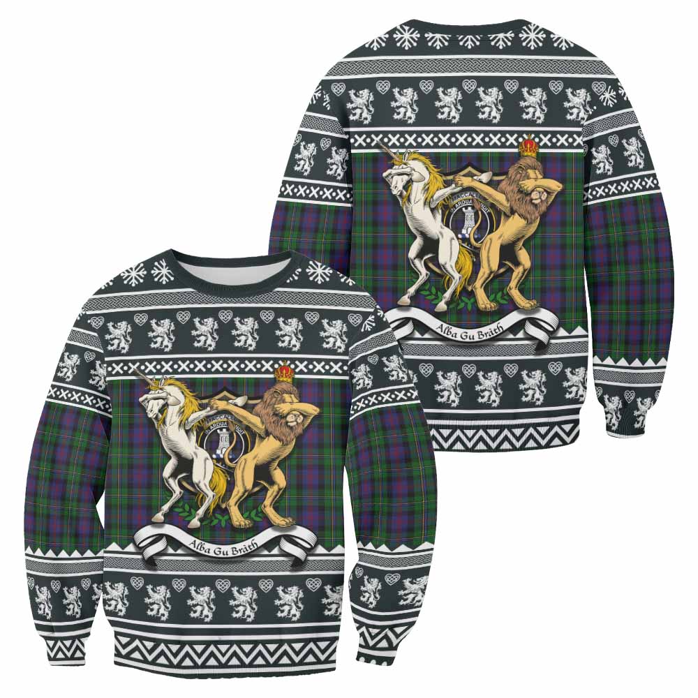 MacCallum (McCallum) Clan Tartan Crest Christmas Sweatshirt Coat of Arms Funny Style - Tartan Vibes Clothing