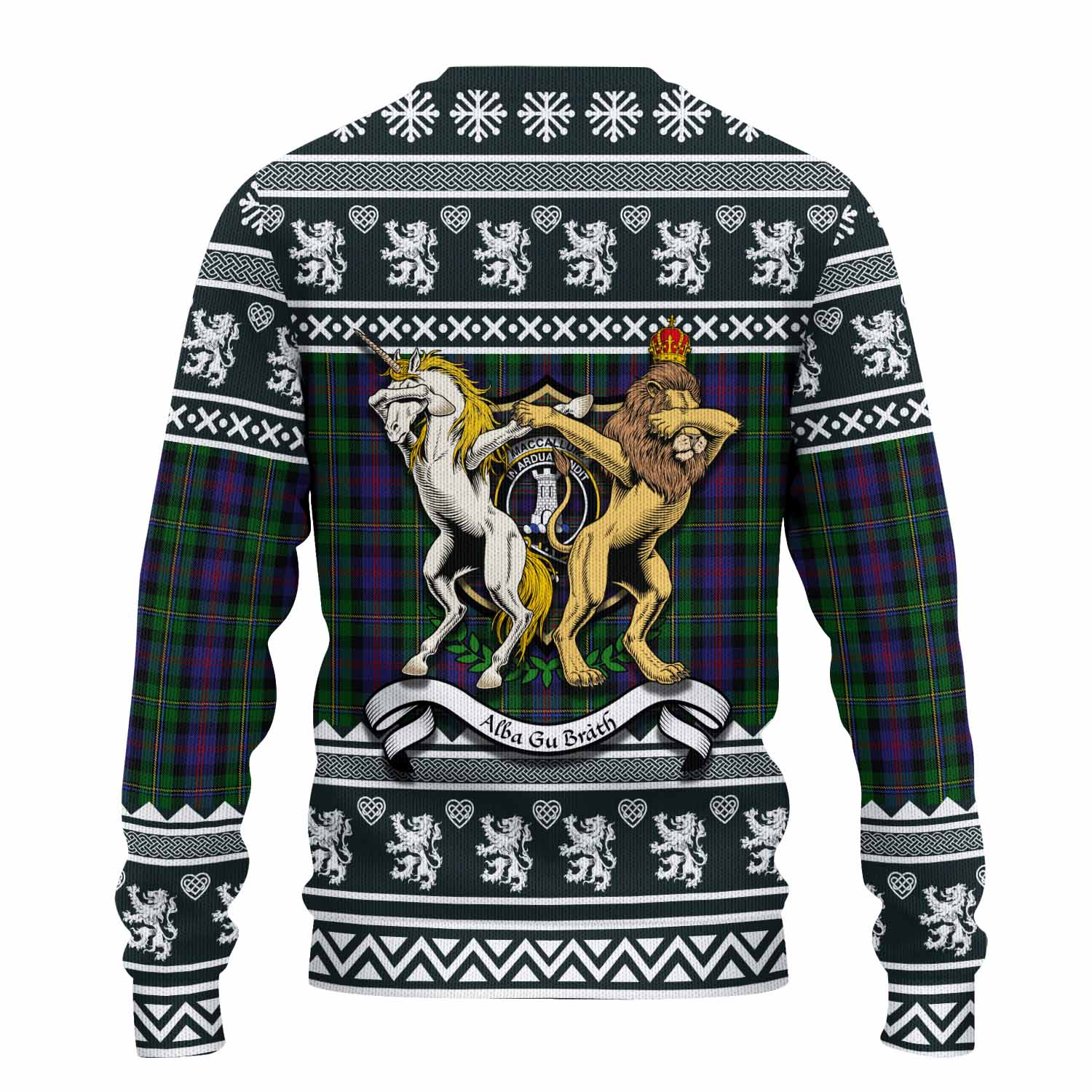 MacCallum (McCallum) Clan Tartan Crest Christmas Ugly Sweater Coat of Arms Funny Style - Tartan Vibes Clothing