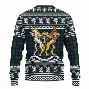 MacCallum (McCallum) Clan Tartan Crest Christmas Ugly Sweater Coat of Arms Funny Style