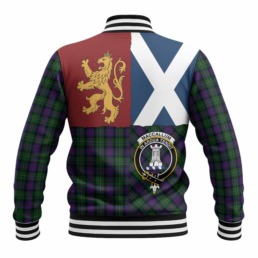 MacCallum (McCallum) Crest Tartan Baseball Jacket with Lion Rampant Saltire Style