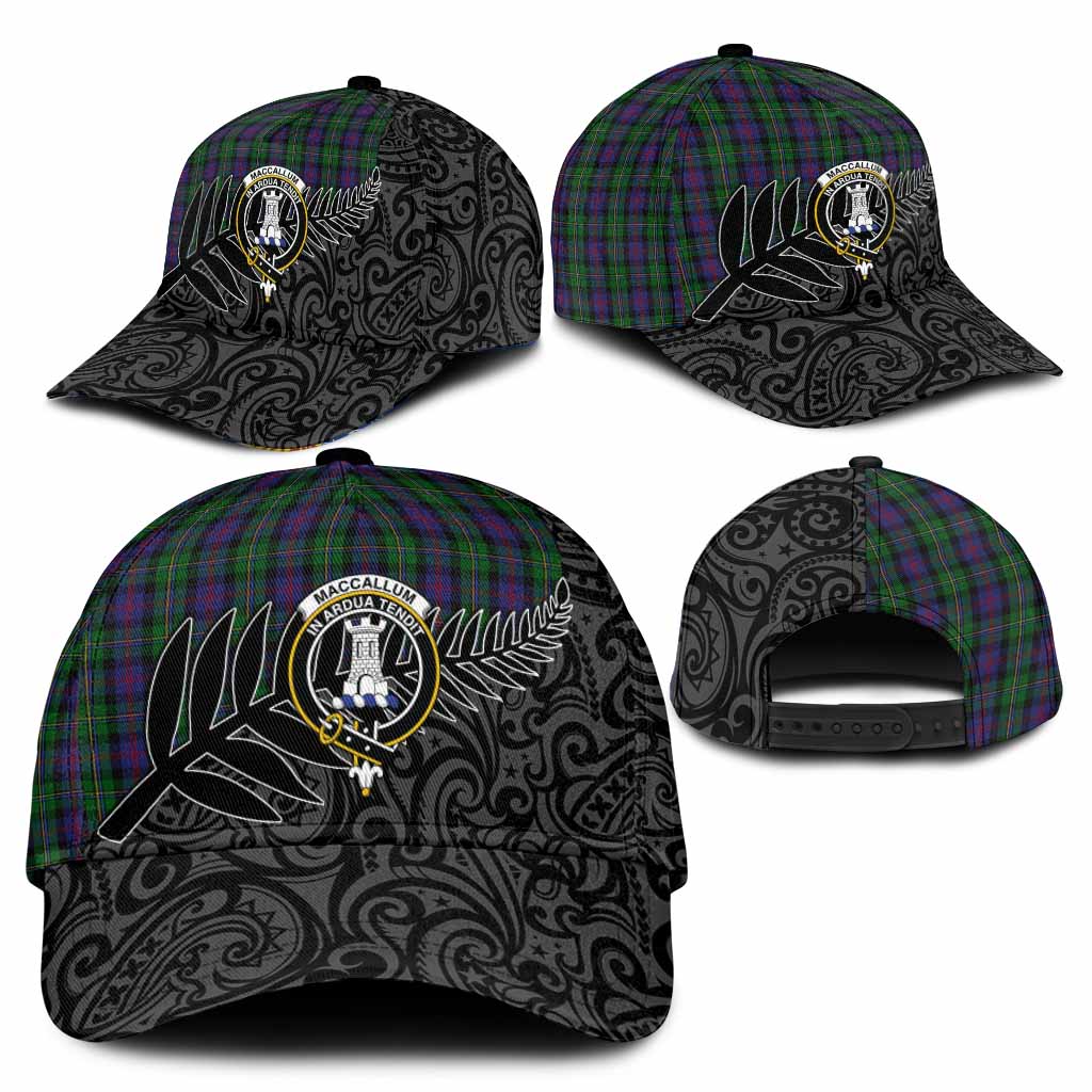 MacCallum (McCallum) Crest Tartan Classic Cap with New Zealand Silver Fern Half Style