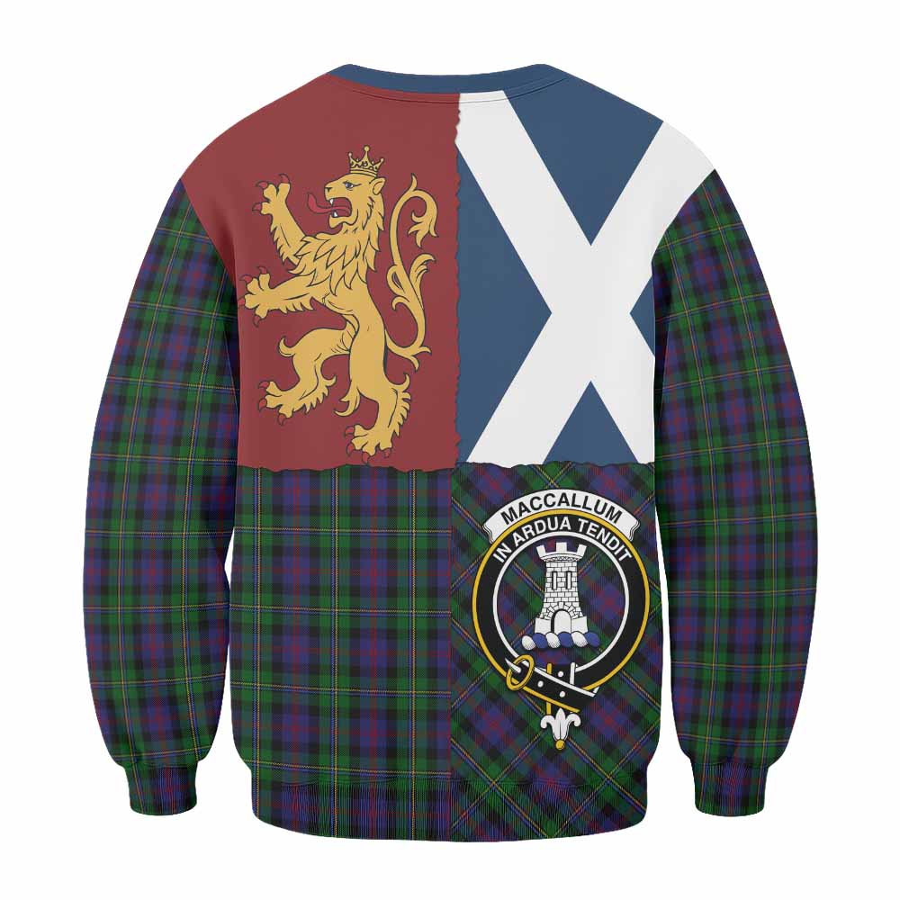MacCallum (McCallum) Crest Tartan Sweatshirt with Lion Rampant Saltire Style