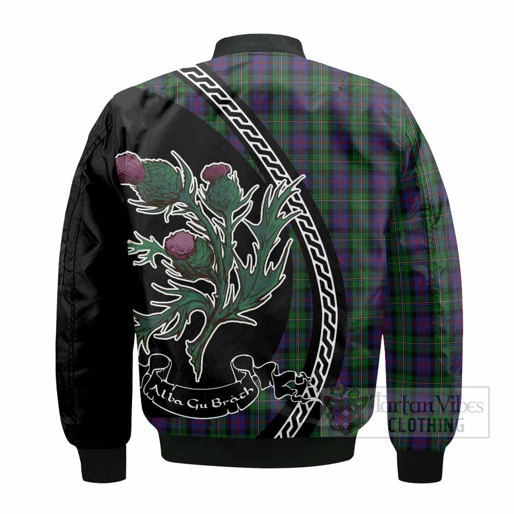 MacCallum (McCallum) Family Crest Tartan Bomber Jacket Alba Thistle Inspired - Tartan Vibes Clothing