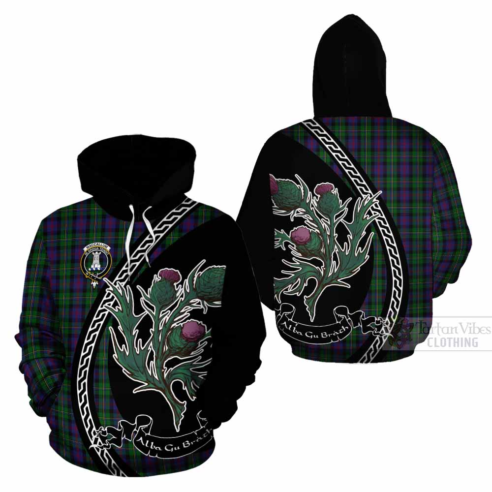 MacCallum (McCallum) Family Crest Tartan Cotton Hoodie Alba Thistle Inspired - Tartan Vibes Clothing