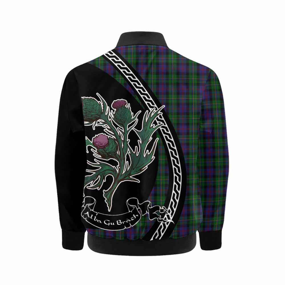 MacCallum (McCallum) Family Crest Tartan Kid Bomber Jacket Alba Thistle Inspired - Tartan Vibes Clothing