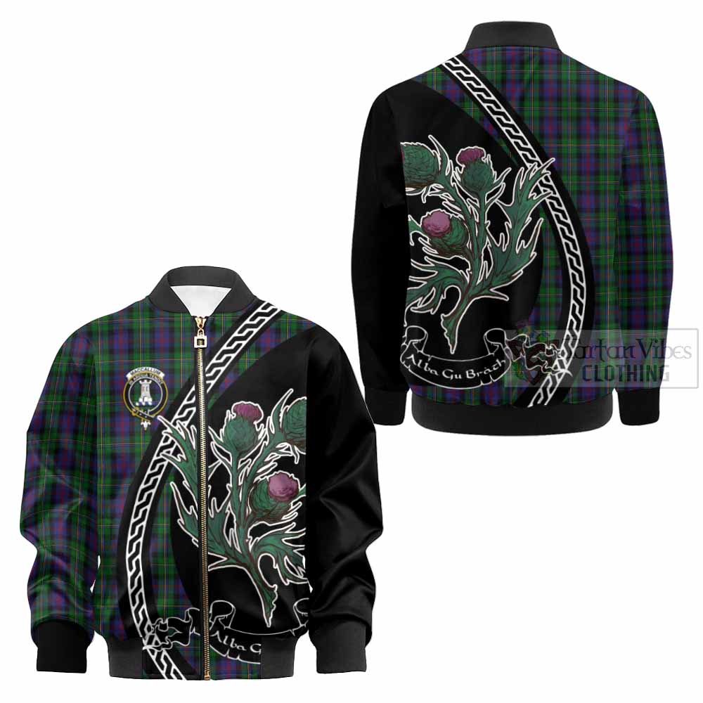 MacCallum (McCallum) Family Crest Tartan Kid Bomber Jacket Alba Thistle Inspired - Tartan Vibes Clothing