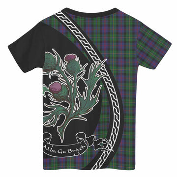 MacCallum (McCallum) Family Crest Tartan Kid T-shirt Alba Thistle Inspired
