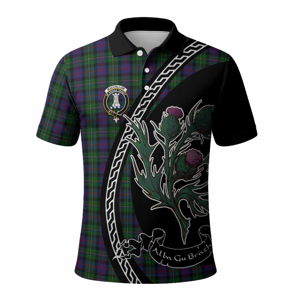 MacCallum (McCallum) Family Crest Tartan Polo Shirt Alba Thistle Inspired - Tartan Vibes Clothing