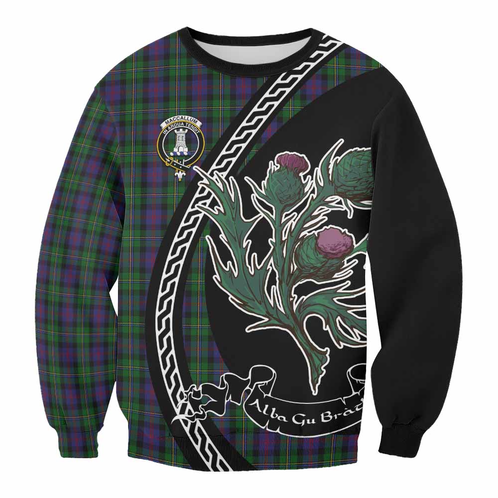 MacCallum (McCallum) Family Crest Tartan Sweatshirt Alba Thistle Inspired - Tartan Vibes Clothing