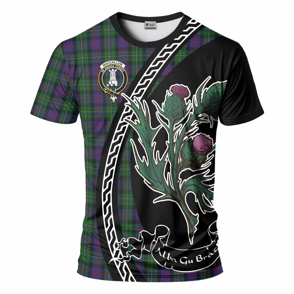 MacCallum (McCallum) Family Crest Tartan T-Shirt Alba Thistle Inspired - Tartan Vibes Clothing