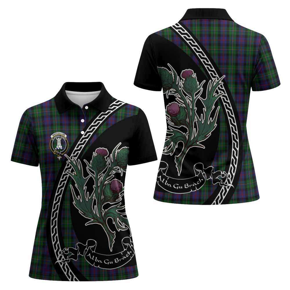 MacCallum (McCallum) Family Crest Tartan Women Polo Shirt Alba Thistle Inspired - Tartan Vibes Clothing
