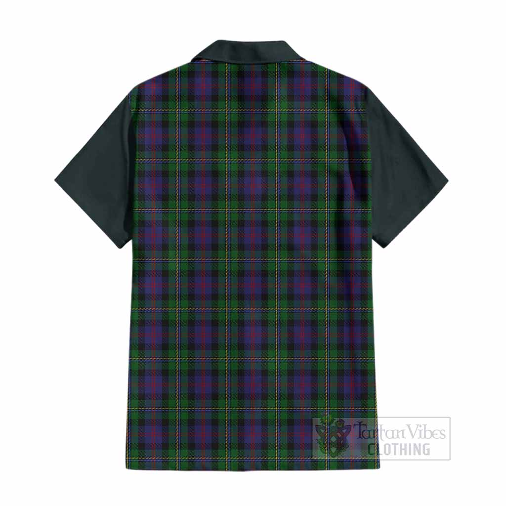 MacCallum (McCallum) Tartan Accent Cotton Hawaiian Shirt with Family Crest