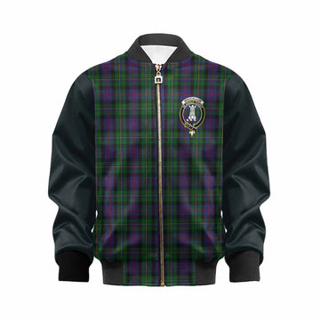 MacCallum (McCallum) Tartan Accent Kid Bomber Jacket with Family Crest