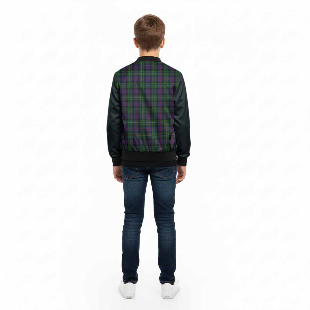 MacCallum (McCallum) Tartan Accent Kid Bomber Jacket with Family Crest