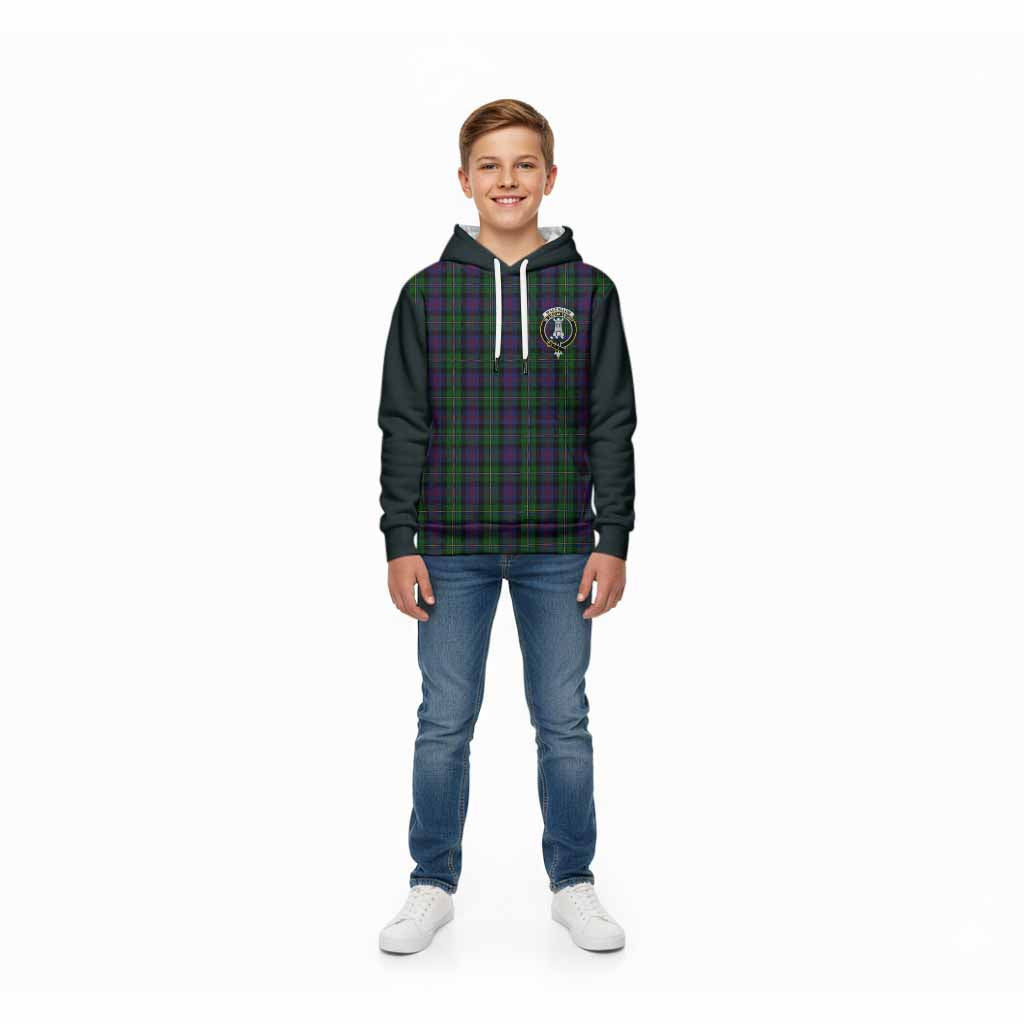 MacCallum (McCallum) Tartan Accent Kid Hoodie with Family Crest
