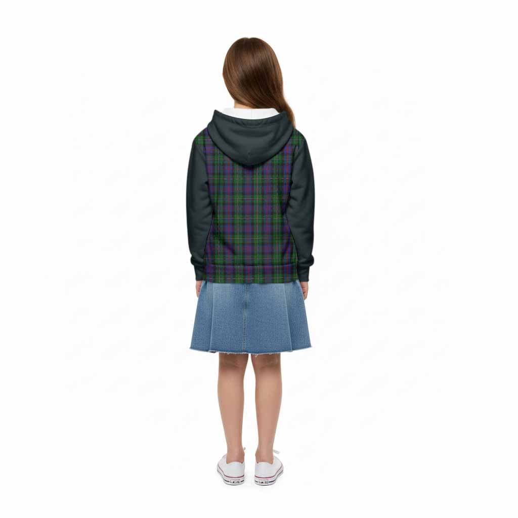 MacCallum (McCallum) Tartan Accent Kid Hoodie with Family Crest