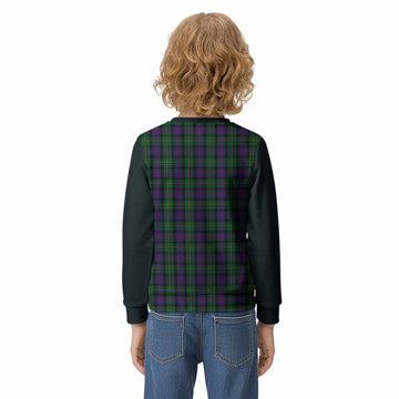 MacCallum (McCallum) Tartan Accent Kid Knitted Sweatshirt with Family Crest