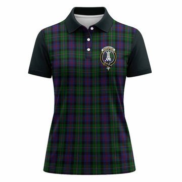 MacCallum (McCallum) Tartan Accent Women Polo Shirt with Family Crest