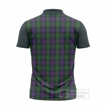MacCallum (McCallum) Tartan Accent Zipper Polo Shirt with Family Crest