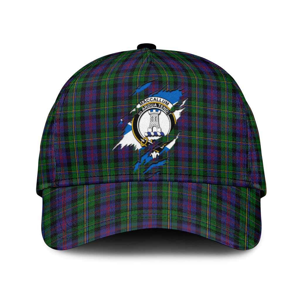 MacCallum (McCallum) Tartan Classic Cap with Family Crest In Me Style
