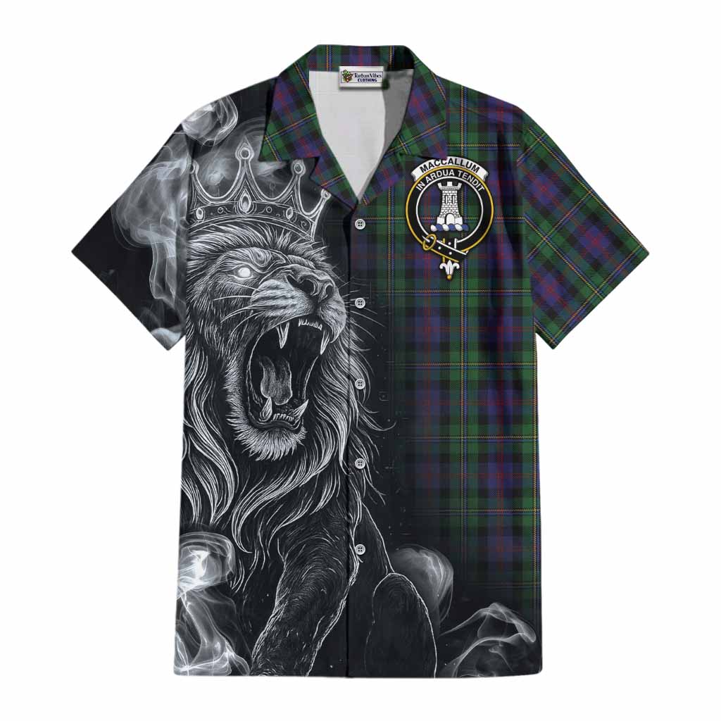MacCallum (McCallum) Tartan Cotton Hawaiian Shirt Roaring Lion Heritage