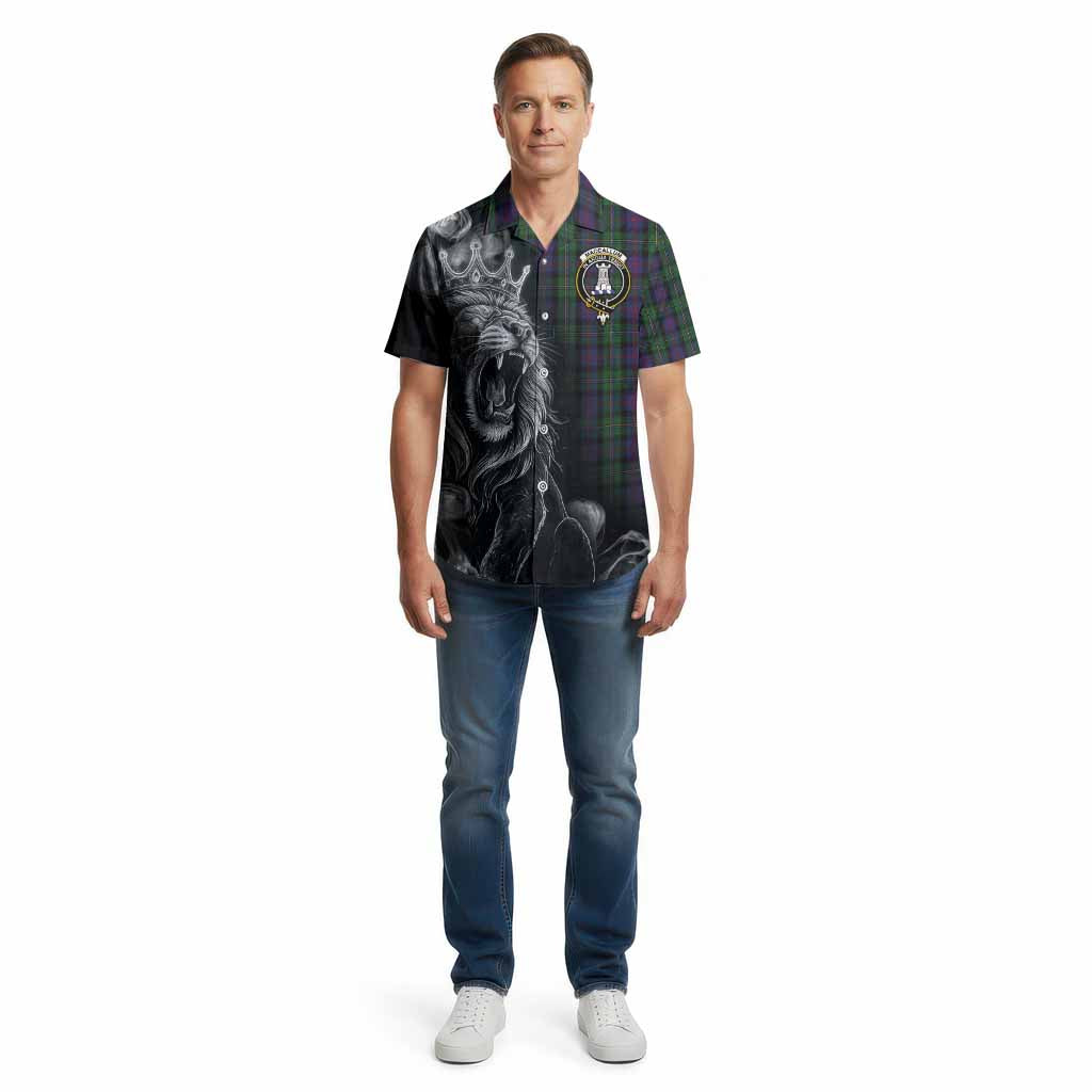 MacCallum (McCallum) Tartan Cotton Hawaiian Shirt Roaring Lion Heritage