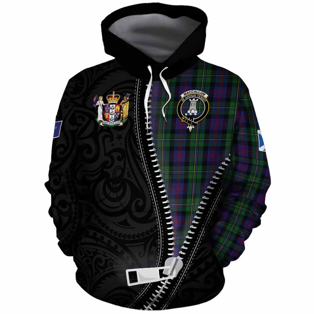 MacCallum (McCallum) Tartan Cotton Hoodie New Zealand Pattern Unique Zipper Stylized