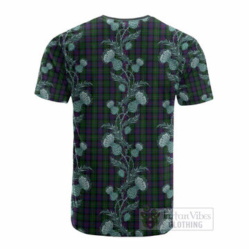 MacCallum (McCallum) Tartan Cotton T-shirt Seamless Scottish Thistle Flowers