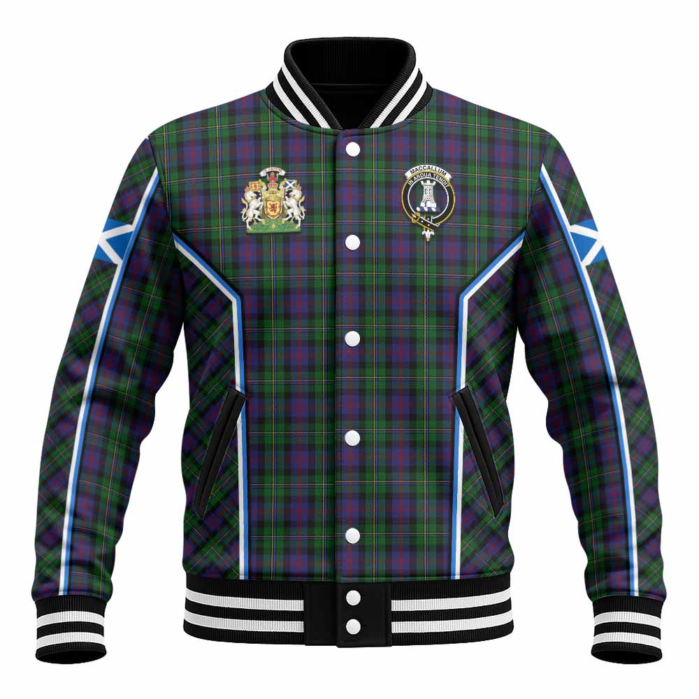 MacCallum (McCallum) Tartan Crest Baseball Jacket Scotland Coat of Arm Flag Style - Tartan Vibes Clothing