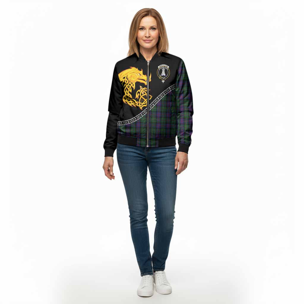 MacCallum (McCallum) Tartan Crest Bomber Jacket Legendary Dragon Knot Half Style