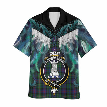 MacCallum (McCallum) Tartan Crest Hawaiian Shirt New Zealand Maori Korowai Cloak