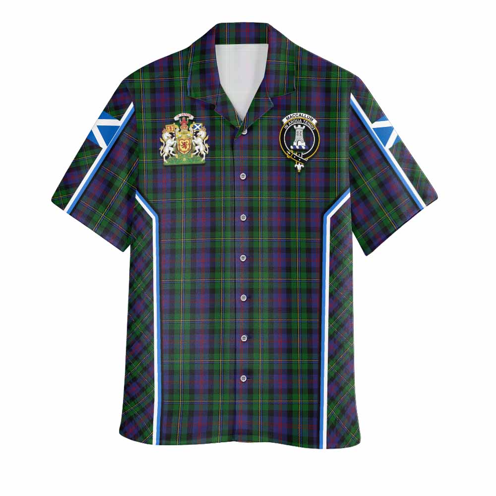 MacCallum (McCallum) Tartan Crest Hawaiian Shirt Scotland Coat of Arm Flag Style - Tartan Vibes Clothing
