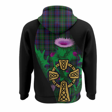 MacCallum (McCallum) Tartan Crest Hoodie Celtic Cross Thistle Flowers