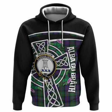 MacCallum (McCallum) Tartan Crest Hoodie Scottish Thistle Celtic Cross Alba Gu Brath