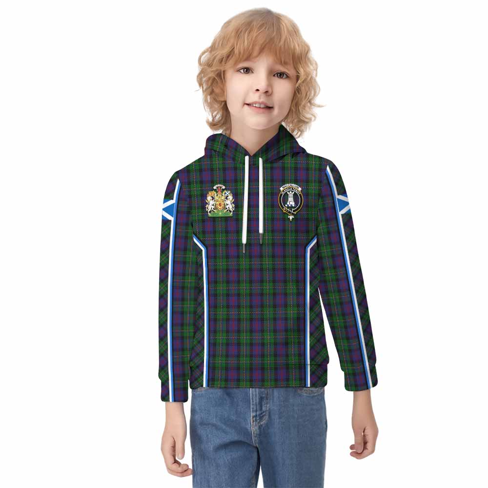 MacCallum (McCallum) Tartan Crest Kid Hoodie Scotland Coat of Arm Flag Style - Tartan Vibes Clothing