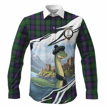 MacCallum (McCallum) Tartan Crest Loch Ness Monster Scottish Heritage Art Long Sleeve Button Shirts