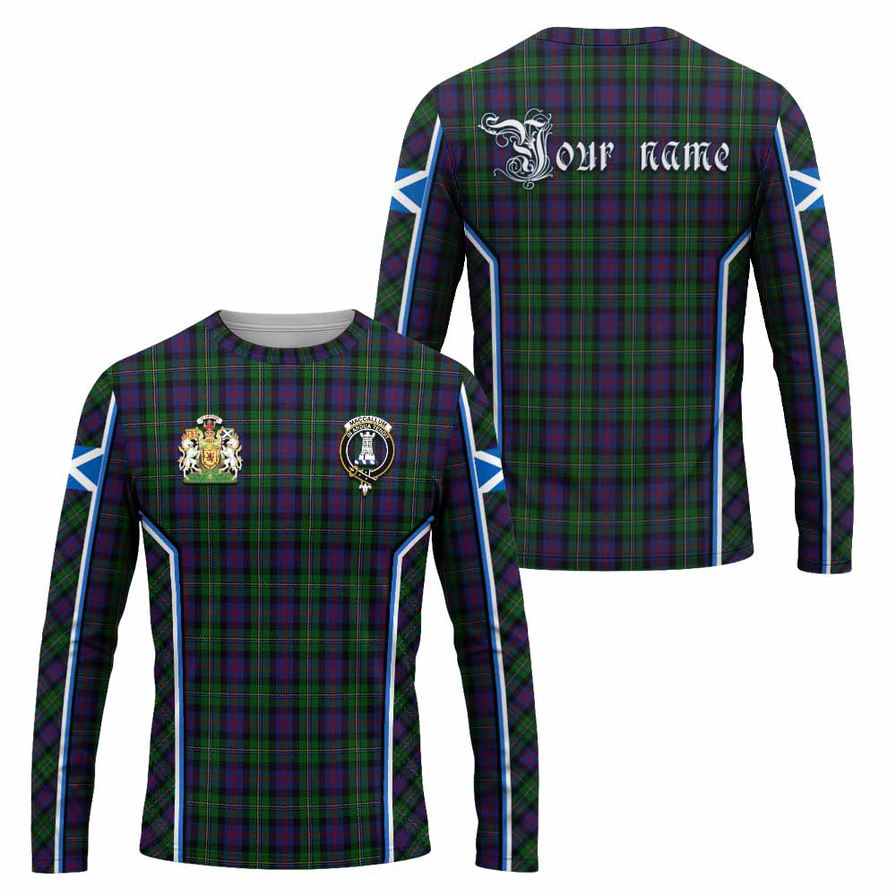 MacCallum (McCallum) Tartan Crest Long Sleeve T-Shirt Scotland Coat of Arm Flag Style - Tartan Vibes Clothing
