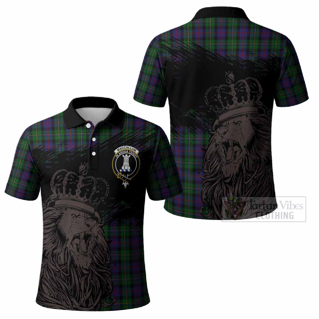 MacCallum (McCallum) Tartan Crest Polo Shirt Crowned Lion Heritage Style